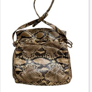 JUDITH LEIBER NATURAL CROC SATCHEL